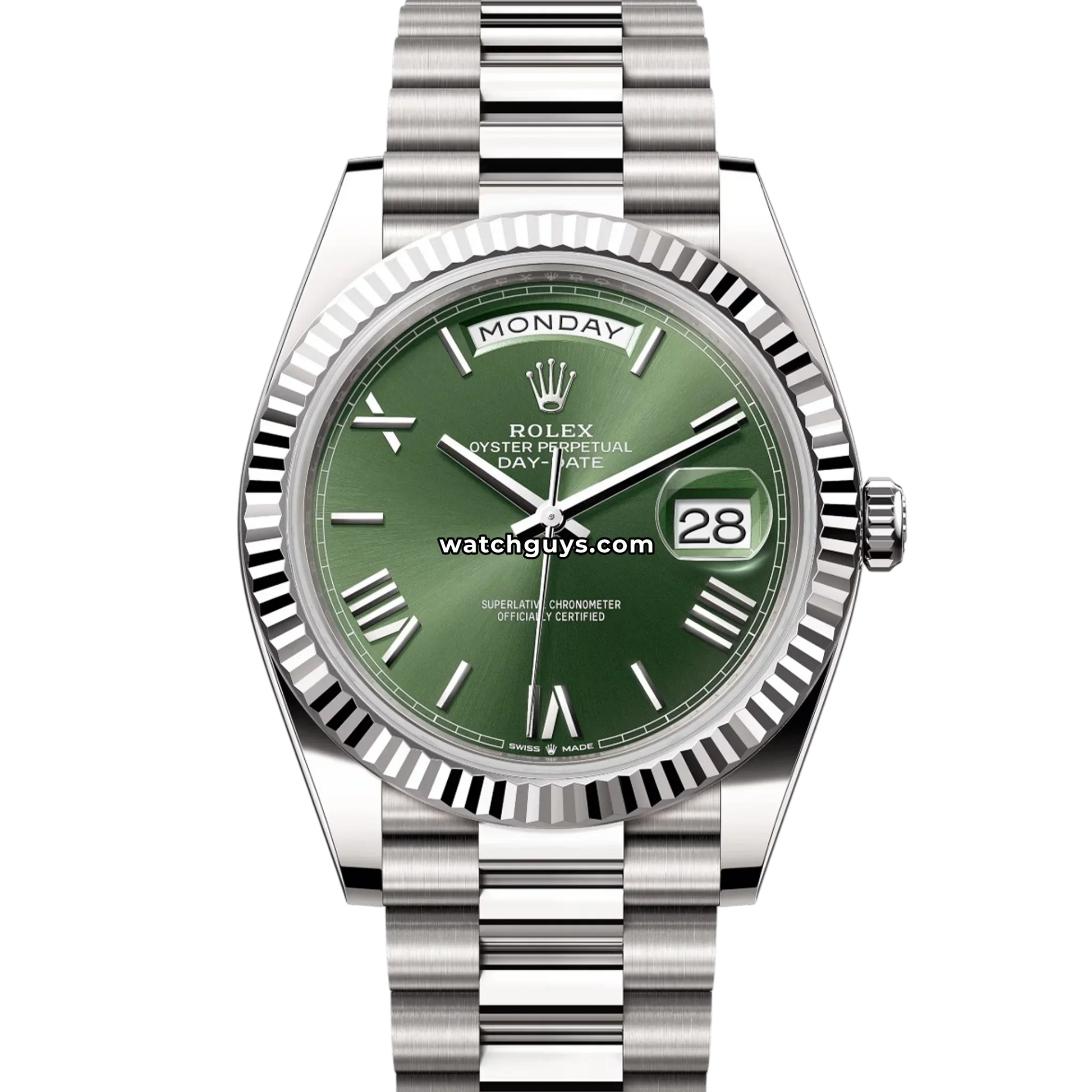 Rolex Day-Date 228239 Green Roman President