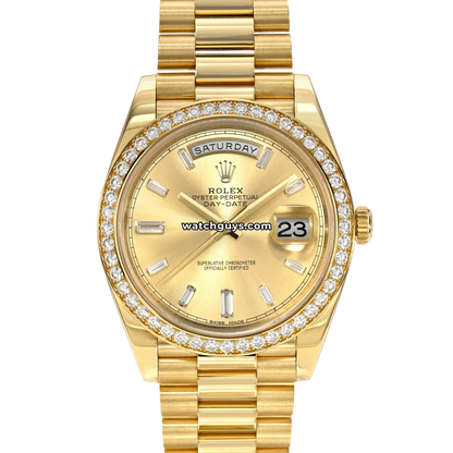 Rolex Day-Date 228348RBR Champagne Baguette