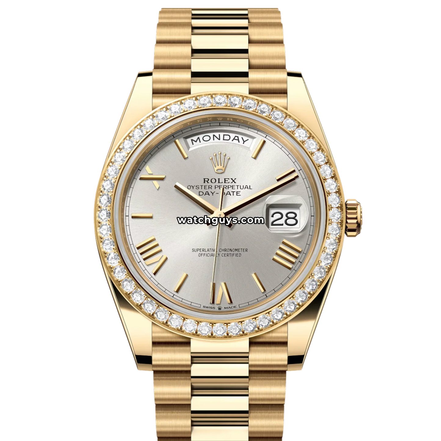 Rolex Day-Date 228348RBR Silver Roman