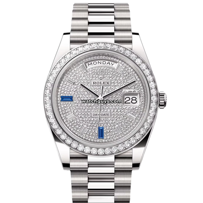 Rolex Day-Date 228349RBR Diamonds Sapphires President