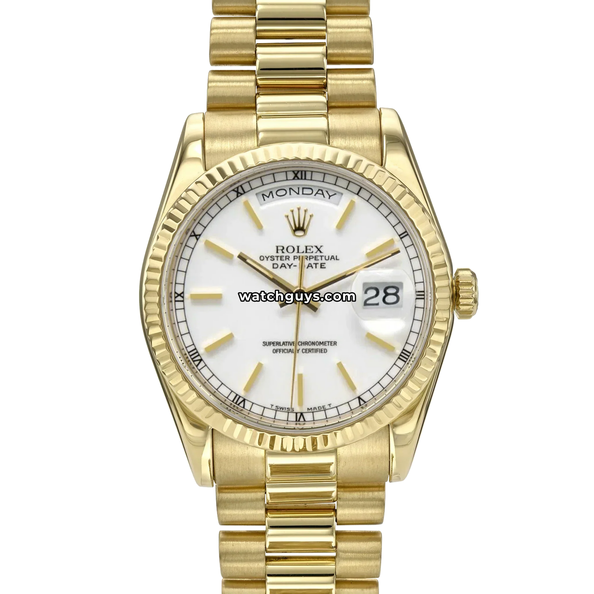 Rolex Day-Date 18238 White Index President