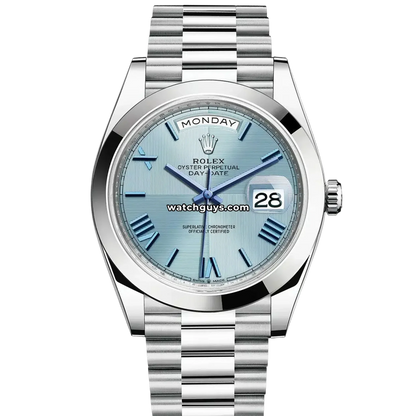 Rolex Day-Date 228206 Ice Blue Quadrant Motif Roman President