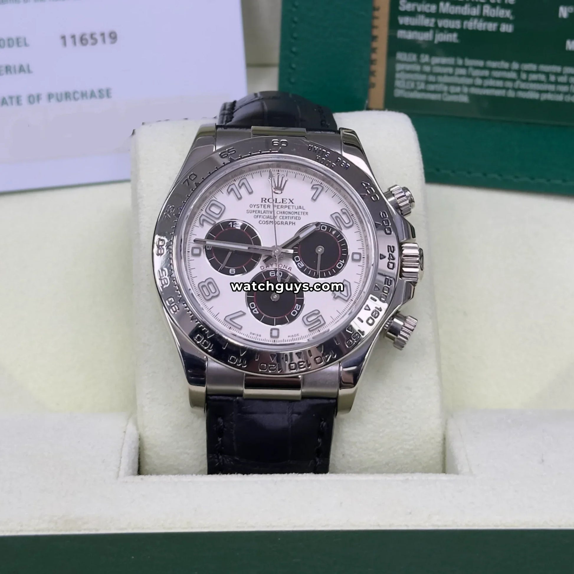 Rolex Daytona 116519 White Panda Racing Dial