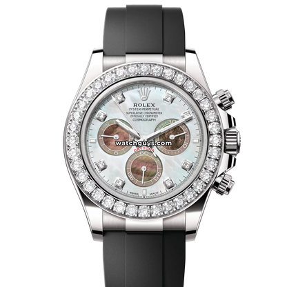 Rolex Daytona 126589RBR White and Black Mother of Pearl Oysterflex