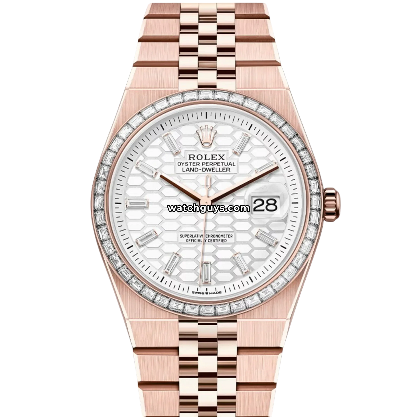 Rolex Land-Dweller 127285TBR White Honeycomb Motif