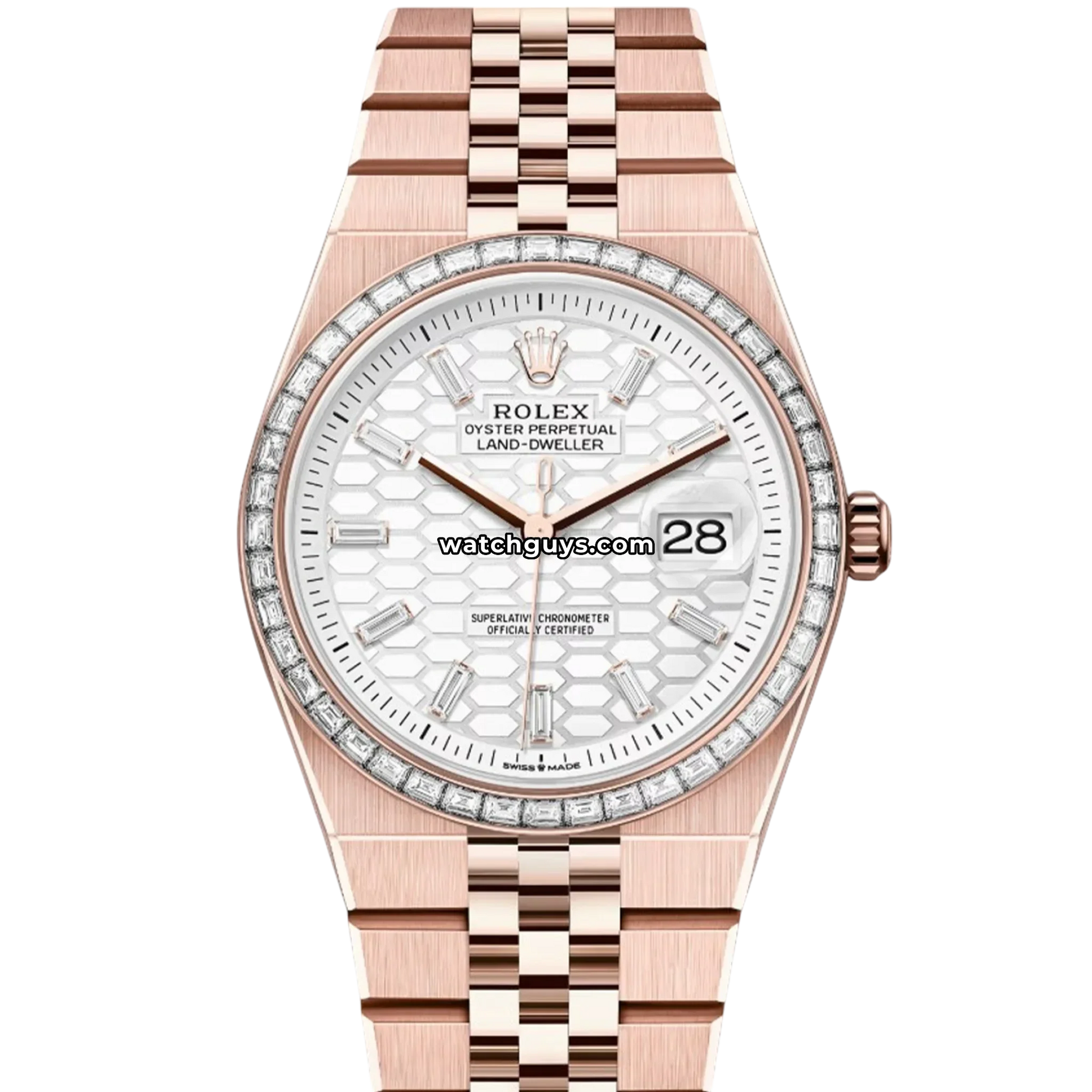 Rolex Land-Dweller 127285TBR White Honeycomb Motif