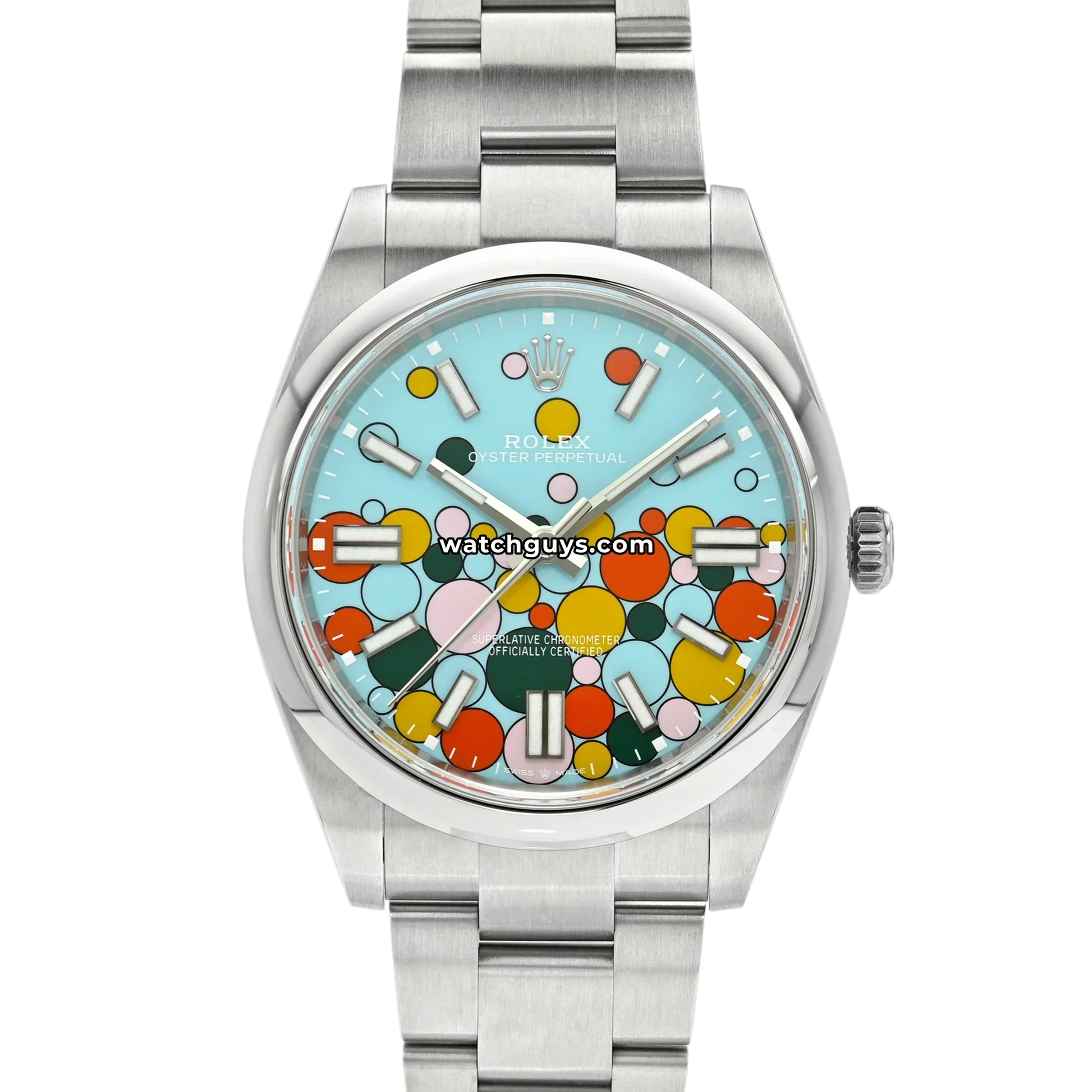Rolex Oyster Perpetual 124300 Celebration Motif Bubbles