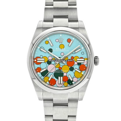 Rolex Oyster Perpetual 124300 Celebration Motif Bubbles