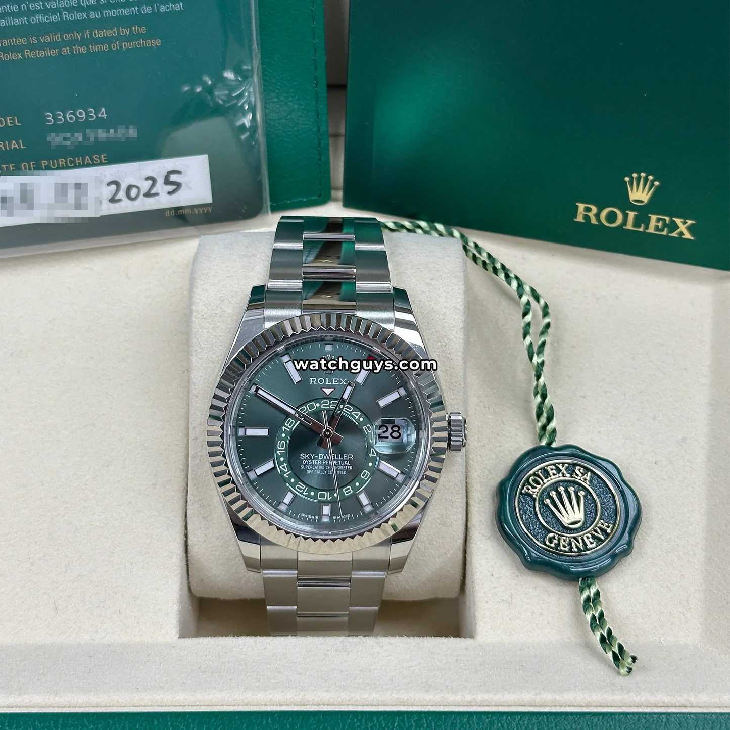 Rolex Sky-Dweller 336934 Green Index Oyster