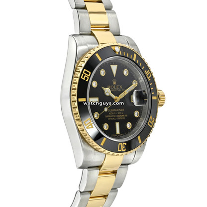 Rolex Submariner 116613LN Black Diamond Serti