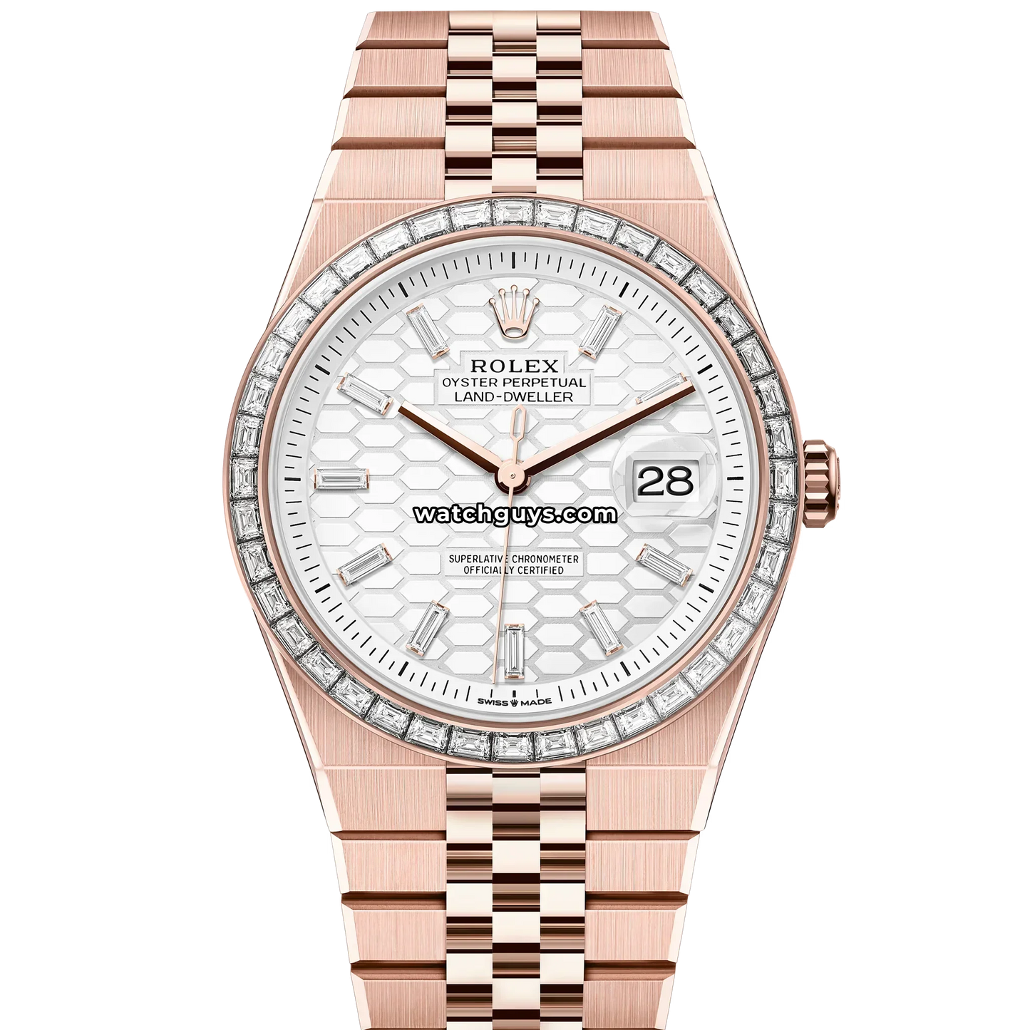 Rolex Land-Dweller 127385TBR White Honeycomb Motif