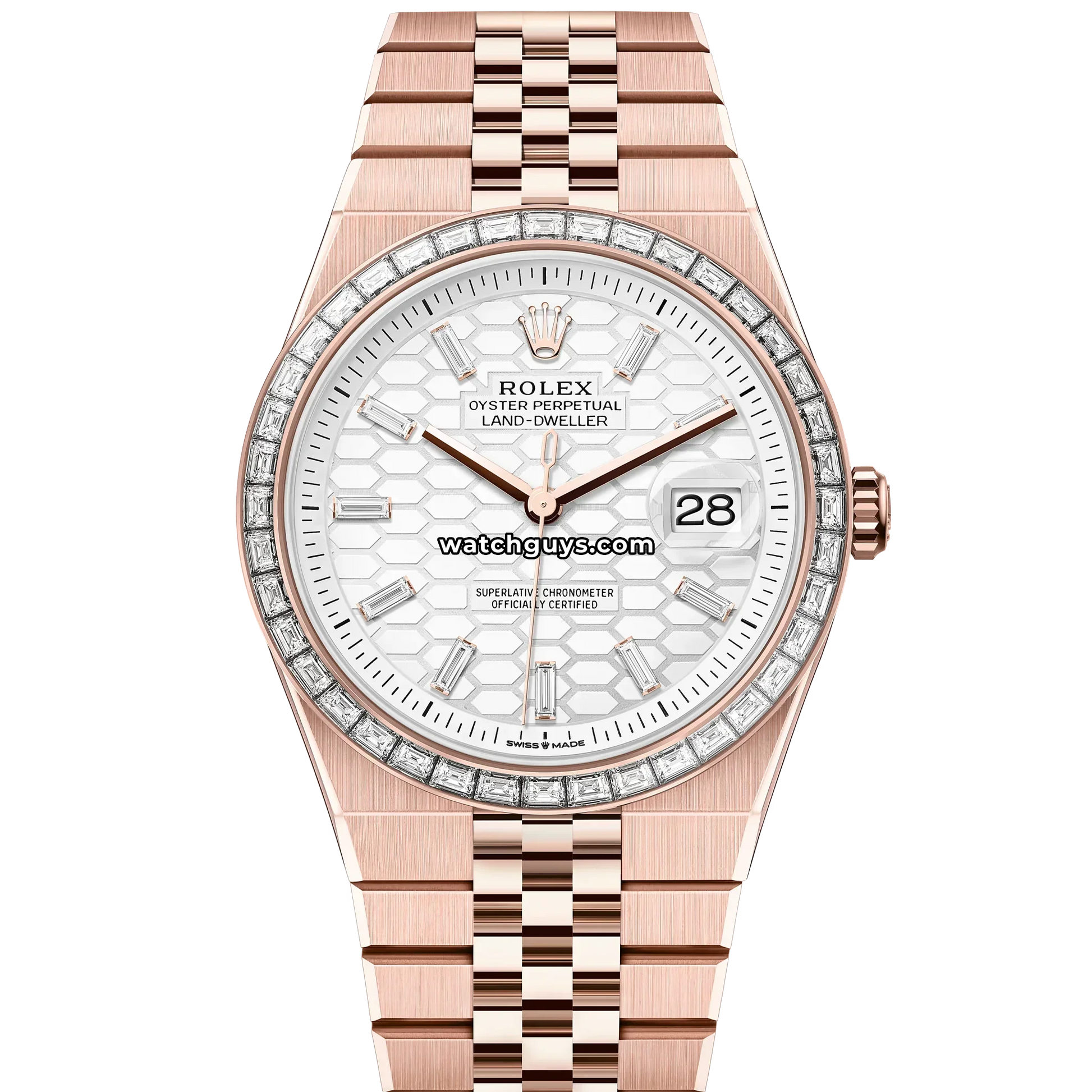 Rolex Land-Dweller 127385TBR White Honeycomb Motif