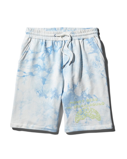 TIE DYE KNIT SHORTS (BLUE)