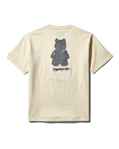 SHORT SLEEVE GRAPHIC MONEY BEAR T-SHIRT (APRICOT)