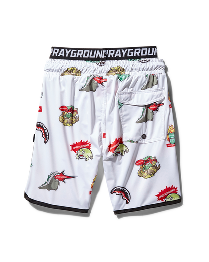 KIDS PATCH ALL-IN SWIM TRUNKS (WHITE)