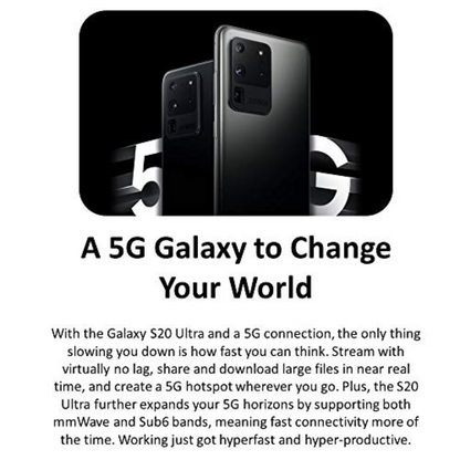 Verizon Samsung Galaxy S20 Ultra 5G - 128GB - Cosmic Gray - SM-G988UZAAVZW
