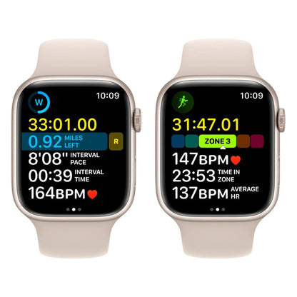 Apple Watch Series 8 (GPS) 45mm Starlight Aluminum Case with Starlight Sport Band ? S/M ? MNUP3LL/A