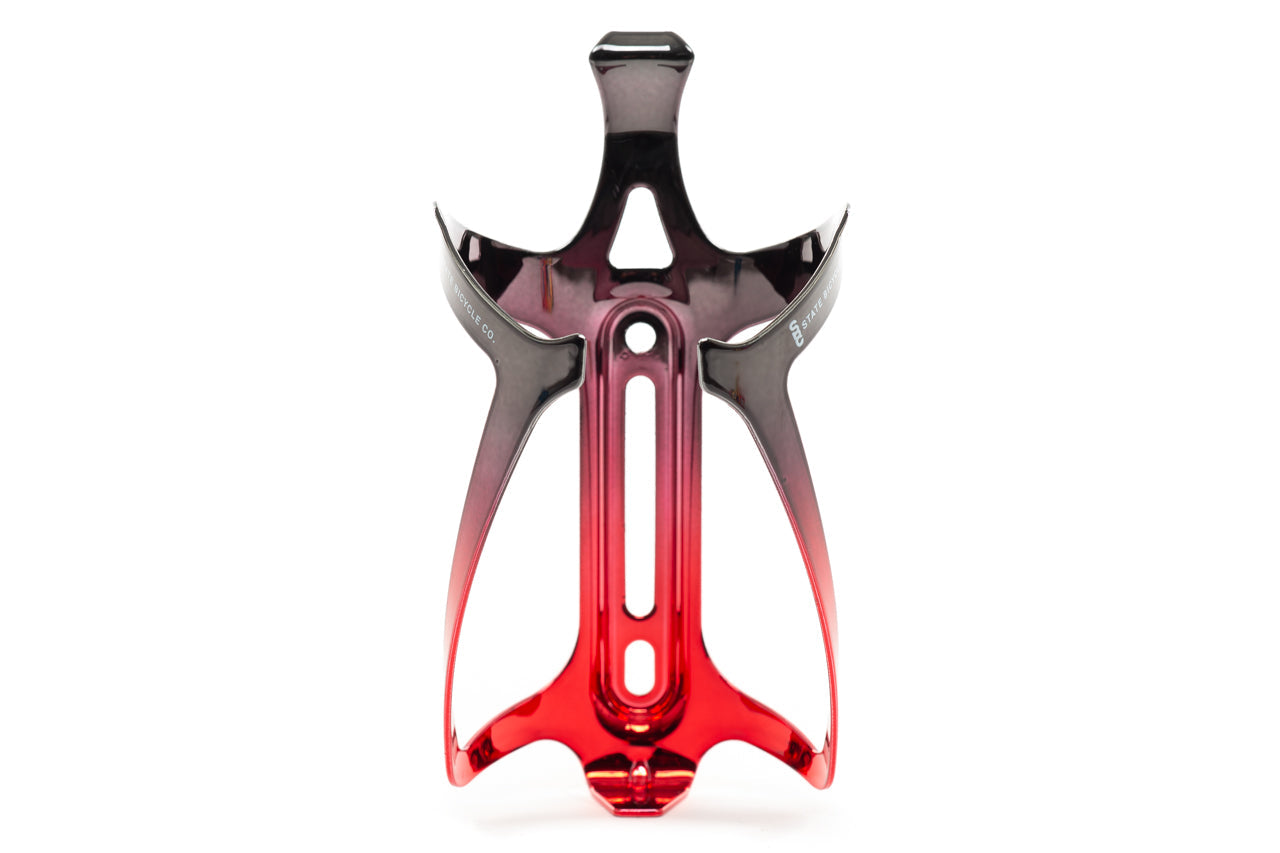 State Bicycle Co. - Metallic Series Bottle Cage - Trailblazer Red (Red / Black)