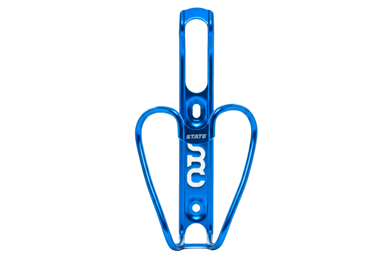 State Bicycle Co. Monogram 6061 Aluminum Anodized Bottle Cage - Blue