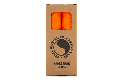 State Bicycle Co. x Free & Easy - "Don't Trip" Grips - Orange