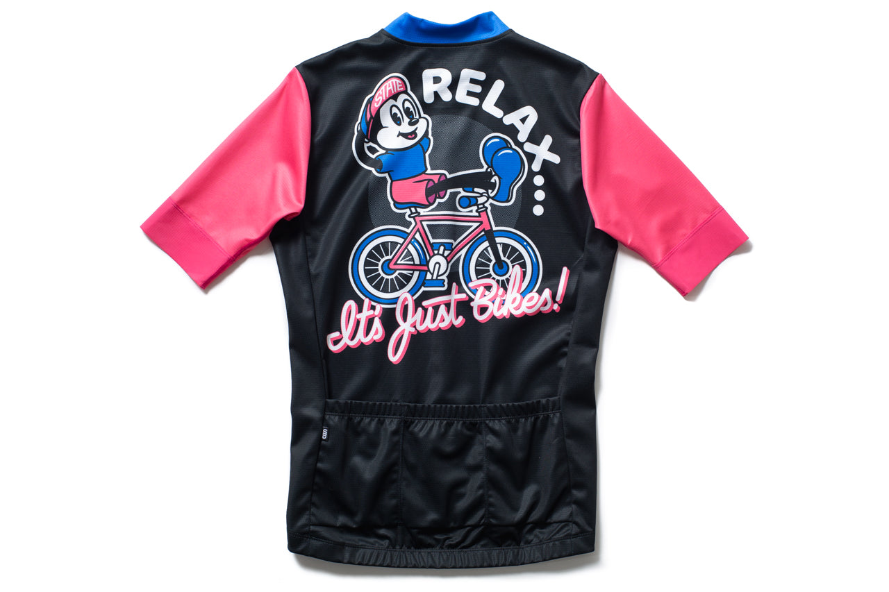 State Bicycle Co. - "Relax.." Jersey  - Sustainable Clothing Collection (Black)