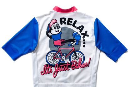 State Bicycle Co. - "Relax.." Jersey  - Sustainable Clothing Collection (White)