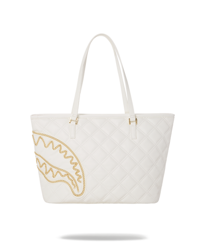 RIVIERA LE BLANC GOLD CHAIN SHARK TOTE
