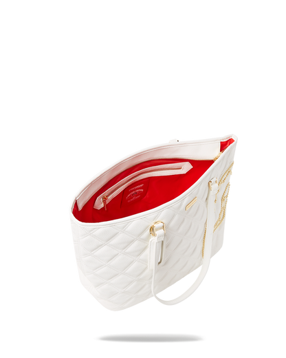 RIVIERA LE BLANC GOLD CHAIN SHARK TOTE