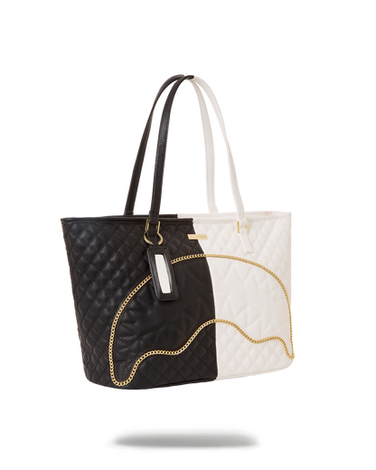 LEVELED UP SPLIT QUILT SHARK TOTE