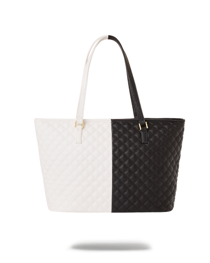 LEVELED UP SPLIT QUILT SHARK TOTE