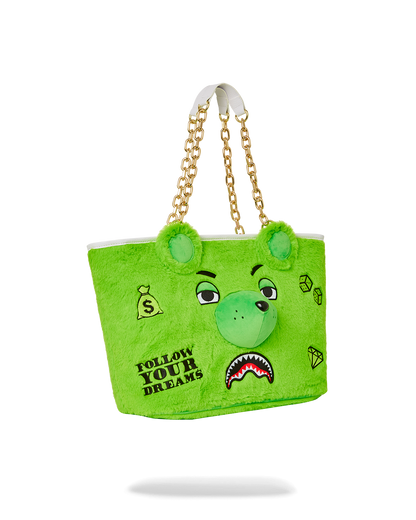 PLUSH MONEYBEAR TOTE (GREEN)