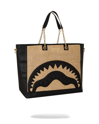 RAFFIA PALM TOTE