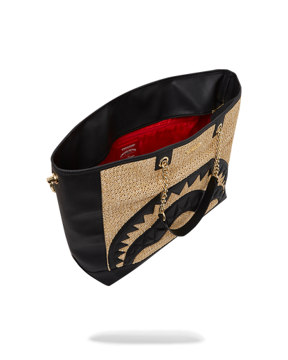 RAFFIA PALM TOTE