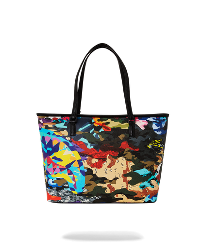 SLICED AND DICED CAMO TOTE