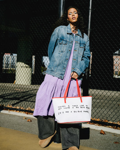 KEITH HARING THE BIG BLUE PURSE ART TOTE