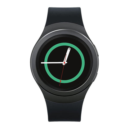 Samsung - Gear S2 Smartwatch 42mm Stainless Steel - Black Elastomer SM-R720