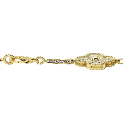 Van Cleef & Arpels Vintage Alhambra Necklace 10 Motif Diamond
