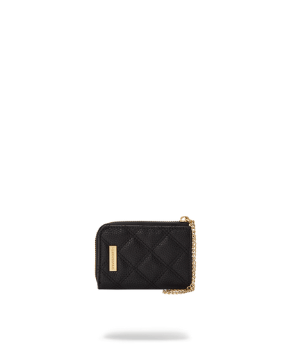 NOIR QUILT GOLD CHAIN SHARK WALLET