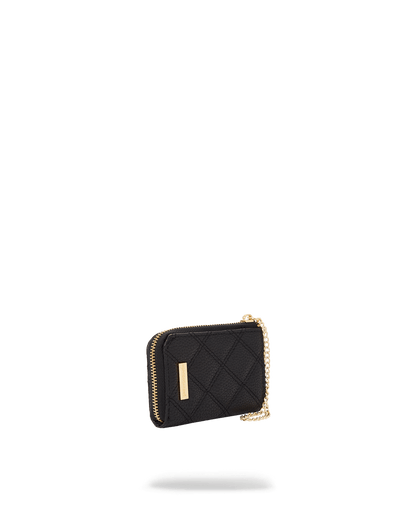 NOIR QUILT GOLD CHAIN SHARK WALLET