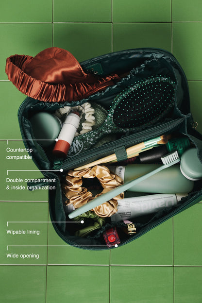 The Essential Toiletry Kit in Wicked Green