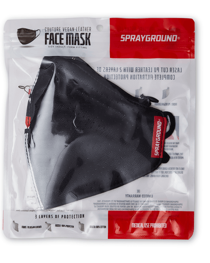 DAMAGE CONTROL STASH POCKET VEGAN LEATHER FACE MASK
