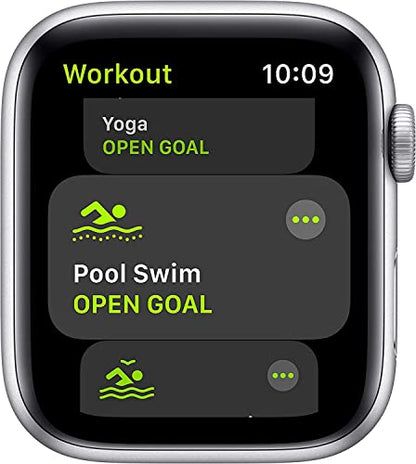 Apple Watch SE (GPS) 40mm Silver Aluminum Case with Abyss Blue Sport Band - MKNY3LL/A
