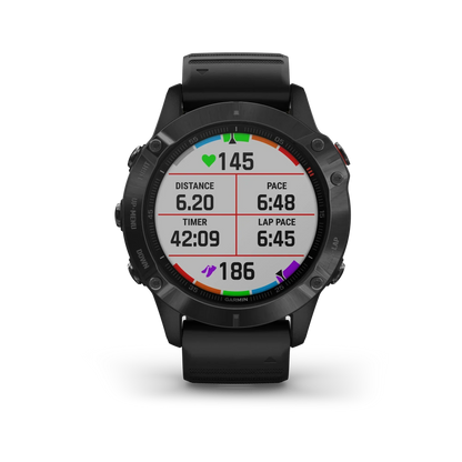 Garmin - f?nix 6 Pro GPS Smartwatch 47mm Fiber-Reinforced Polymer - Black (010-02158-01)