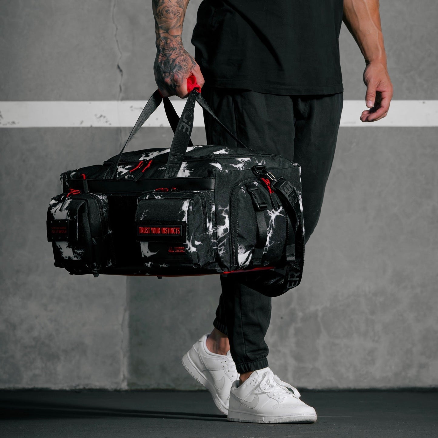 40L Ultimate Duffle Bag Black Lightning Immortal Red (SALE)