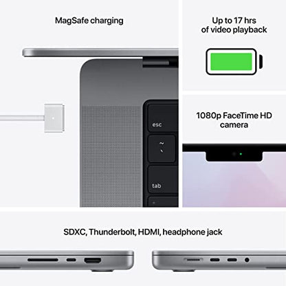 MacBook Pro 14"" Laptop - Apple M1 Pro chip - 16GB RAM - 512GB SSD - Space Gray - MKGP3LL/A