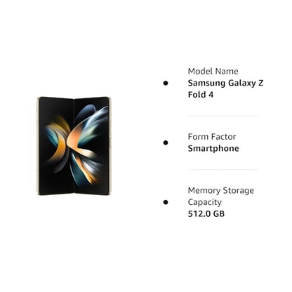 Verizon Samsung Galaxy Z Fold 4 5G - 512GB - Beige - SM-F936UZEEVZW