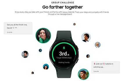 Samsung Galaxy Watch 4 44mm R875 Smartwatch GPS Bluetooth WiFi + LTE with ECG Monitor Tracker for Health Fitness Running Sleep Cycles, Fall Detection - SM-R875UZKVXAA