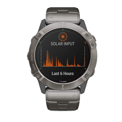 Garmin Fenix 6X Pro Solar 51mm - Titanium With Vented Titanium Bracelet - 010-02157-23