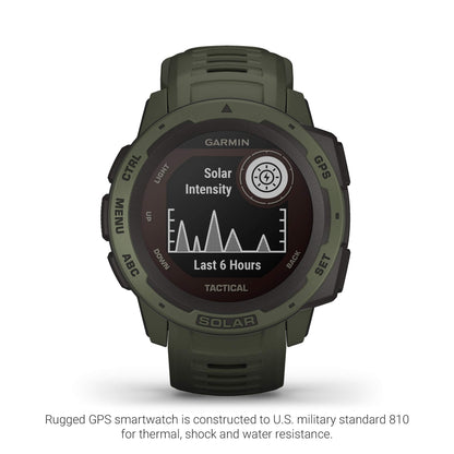 Garmin - Instinct Solar Tactical GPS Smartwatch 45mm - Moss- 010-02293-14