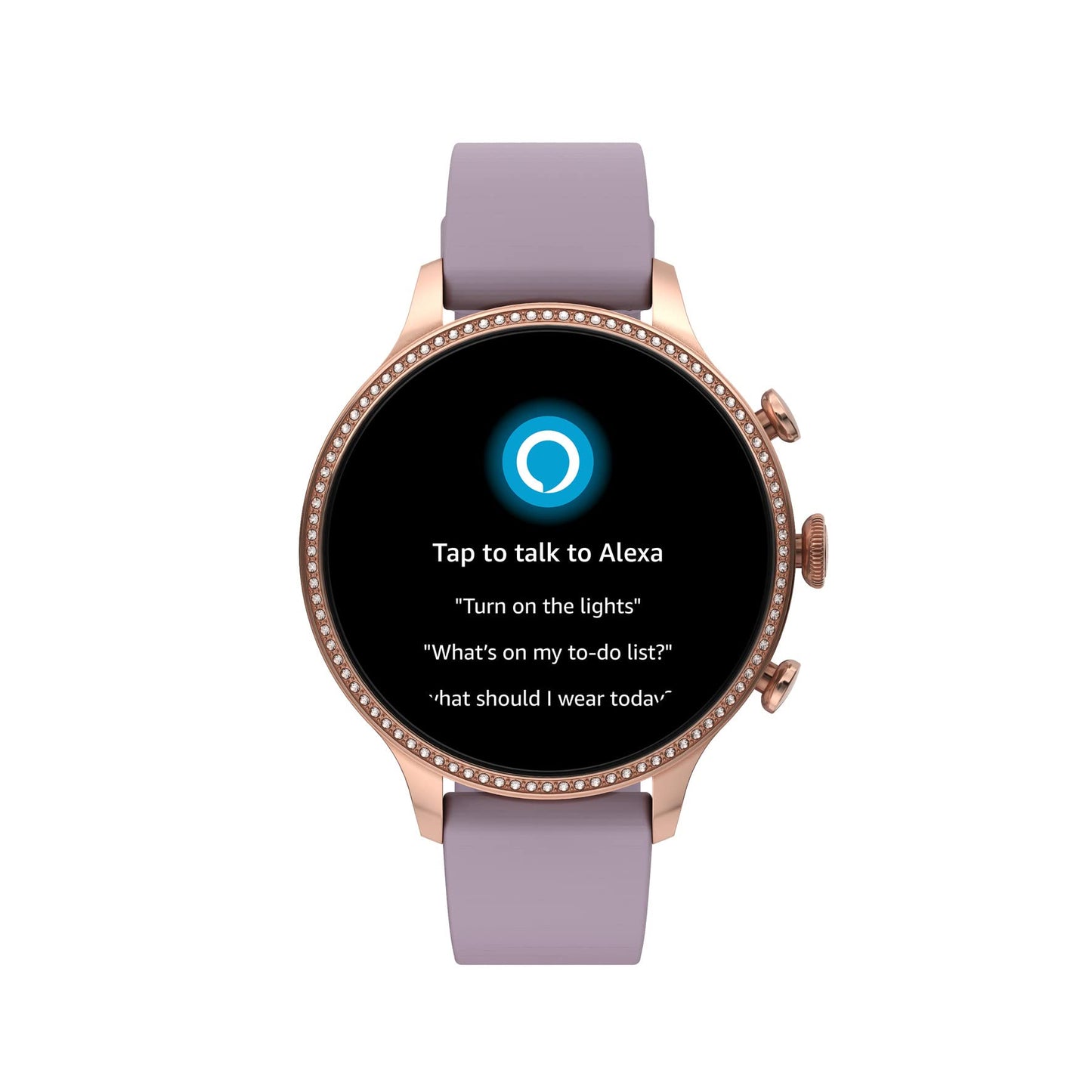 Fossil - Gen 6 Smartwatch 42mm Purple Silicone - Rose Gold - FTW6080V